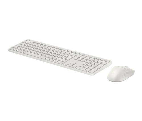 HP 495C Tastatur & Maus - QWERTZ - Deutsch - Tastatur, Kabellos, Bluetooth/RF 2,40 GHz USB Typ-A, Plunger, Weiß - Maus, Me