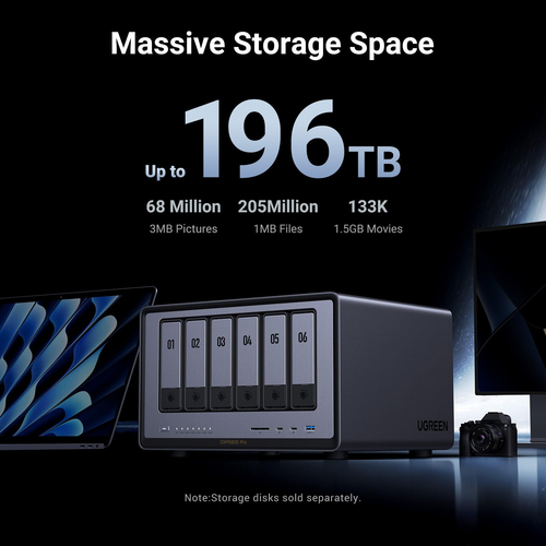 Ugreen DXP6800 Pro. Type: NAS. Chassis type: Desktop. Device class: Home & Home Office. Processor family: Intel® Core™ i5.