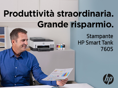 Stampante multifunzione a getto di inchiostro HP 7605 Smart Tank - Fotocopiatrice/Stampante/Scanner - 4800 x 1200 Stampa dpi