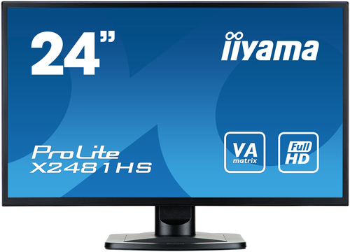 iiyama ProLite X2481HS-B1. Taille de l'écran: 59,9 cm (23.6"), Résolution de l'écran: 1920 x 1080 pixels, Type HD: Full HD