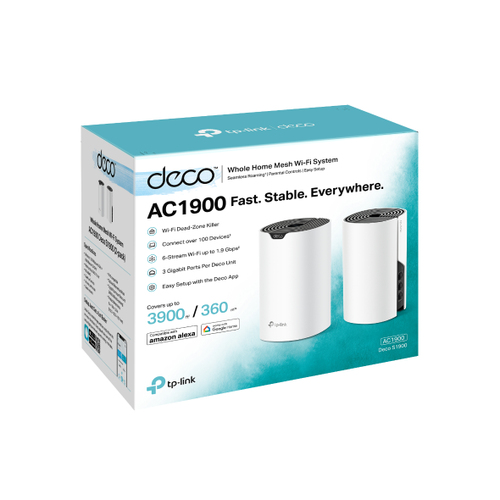 TP-Link Deco S1900 Wi-Fi 5 IEEE 802.11a/b/g/n/ac Ethernet Drahtlos Router - Dualband - 2,40 GHz ISM-Band - 5 GHz UNII-Band