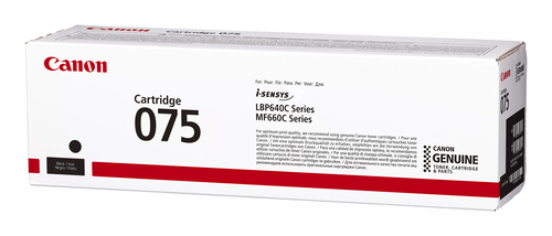 Canon 075 BK Original Laser Toner Cartridge - Black Pack - 1,400 pages
