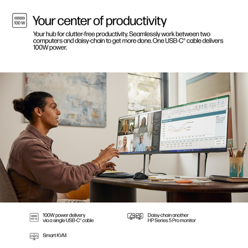 HP 527pm 27" Aula Webcam WQHD Monitor LED - 16:9 - Preto Jet - 68,6 cm (27") Viewable - Tecnologia IPS (In-plane switching