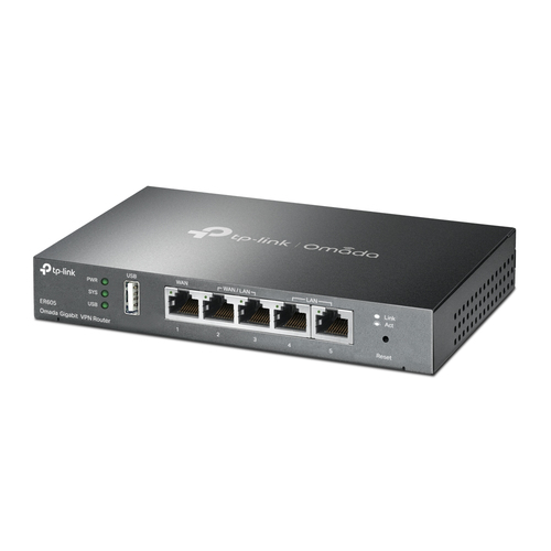 Omada ER605 Ethernet Drahtlos Router - 4 x Netzwerk-Anschluss - 1 x Breitband-Anschluss - Gigabit-Ethernet - VPN unterstüt