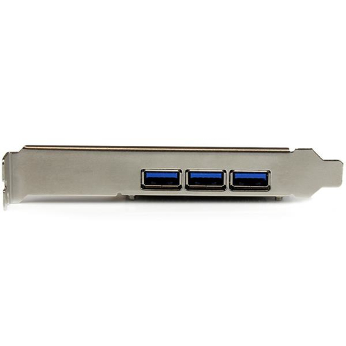 StarTech.com 4 Port PCI Express USB 3.0 Card - 3 External and 1 Internal - Native OS Support in Windows 8 and 7 - Standard