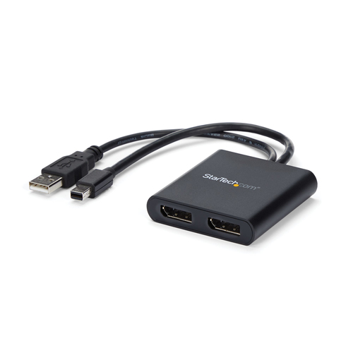 StarTech.com Mini DisplayPort to DisplayPort Multi Monitor Splitter - 2-Port MST Hub - mDP 1.2 to 2x DP MST Hub - 30 Hz to
