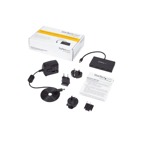 StarTech.com 4-Port Multi Monitor Adapter - Mini DisplayPort to DisplayPort MST Hub - 4x 1080p - Video Splitter for Extend