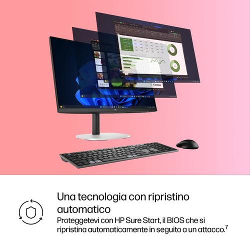 HP ProStudio 4 All-in-One G1i 23.8 inch Desktop AI PC. Dimensioni diagonale schermo: 60,5 cm (23.8"), Tipologia HD: Full H