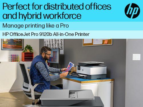 HP Officejet Pro 9120b Wired & Wireless - Tintenstrahl-Multifunktionsdrucker - Farbe - Kopierer/Fax/Drucker/Scanner - 32 S