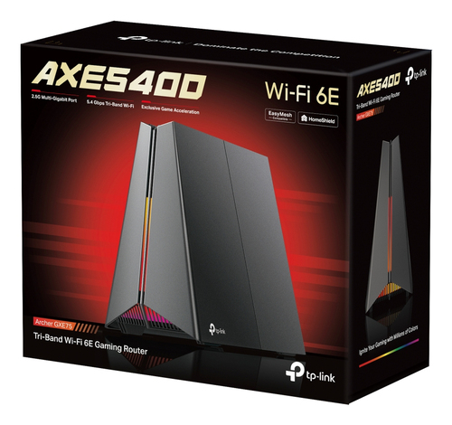 TP-Link Archer GXE75 Wi-Fi 6 IEEE 802.11ax Ethernet Drahtlos Router - Triband - 2,40 GHz ISM-Band - 6 GHz UNII-Band - 4 x 