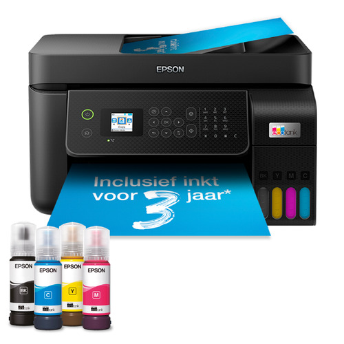 Epson ET-4800 Wireless EcoTank Inkjet Multifunction Printer - Colour - Copier/Fax/Printer/Scanner - 5760 x 1440 dpi Print 