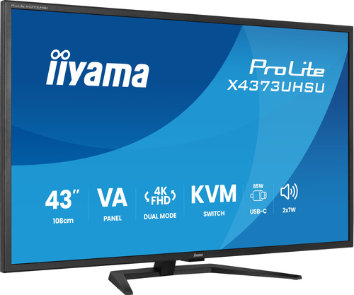 iiyama ProLite X4373UHSU-B2. Display diagonal: 108 cm (42.5"), Display resolution: 3840 x 2160 pixels, HD type: 4K Ultra H