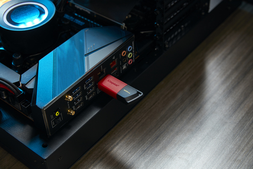 Lecteur flash Kingston DataTraveler Exodia M DTXM - 128 Go - USB 3.2 (Gen 1) - Rouge, Noir - 1 Paquet