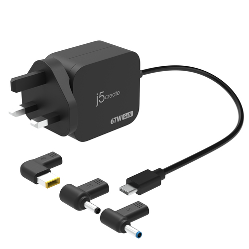 j5create JUP1565DCF3A-FN 67 W Adaptador de CA - 1 Pack - Adaptador universal - para MacBook, Chromebook, iPad Pro, MacBook