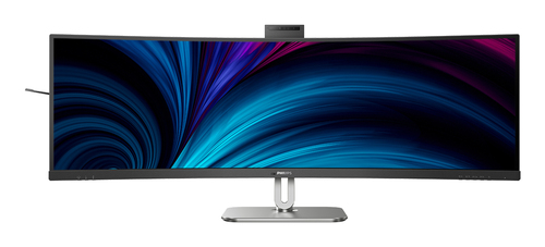 Philips 49B2U5900CH 49 Zoll Klasse Webcam Dual Quad HD (DQHD) Gekrümmter Bildschirm LED-Monitor - 32:9 Format - Schwarz - 