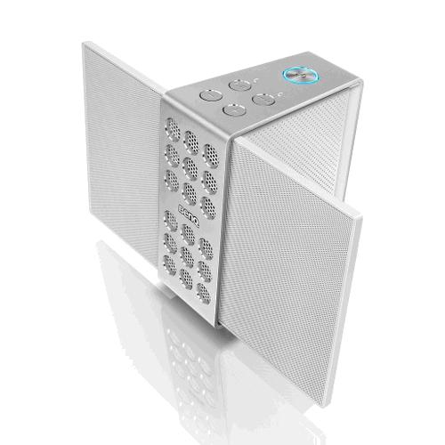 BenQ treVolo Tragbar Bluetooth Lautsprechersystem - Silber - 60 Hz bis 20 kHz Frequenzgang - Aufladbarer Akku - USB