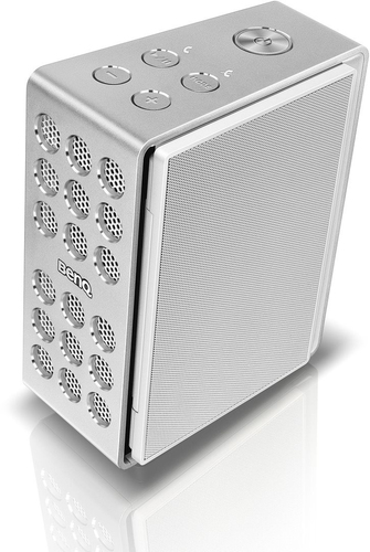 BenQ treVolo Tragbar Bluetooth Lautsprechersystem - Silber - 60 Hz bis 20 kHz Frequenzgang - Aufladbarer Akku - USB