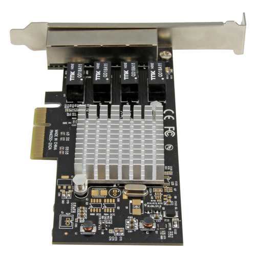 StarTech.com Gigabit Ethernet Card for Computer - 10/100/1000Base-T - Plug-in Card - PCI Express x4 - 4 Port(s) - 4 - Twis