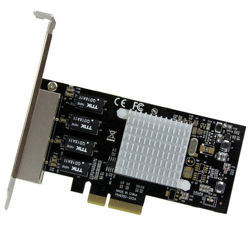StarTech.com Gigabit Ethernet Card for Computer - 10/100/1000Base-T - Plug-in Card - PCI Express x4 - 4 Port(s) - 4 - Twis