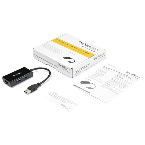StarTech.com Gigabit Ethernet Adapter for PC - 10/100/1000Base-T - Desktop - USB 3.0 - 3 Port(s) - 1 - Twisted Pair
