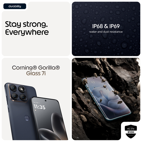 Motorola Mobility edge 70 fusion 256 GB Smartphone - 17,2 cm (6,8 Zoll) Super HD 2772 x 1272 - Octa-Core (Cortex A720Singl