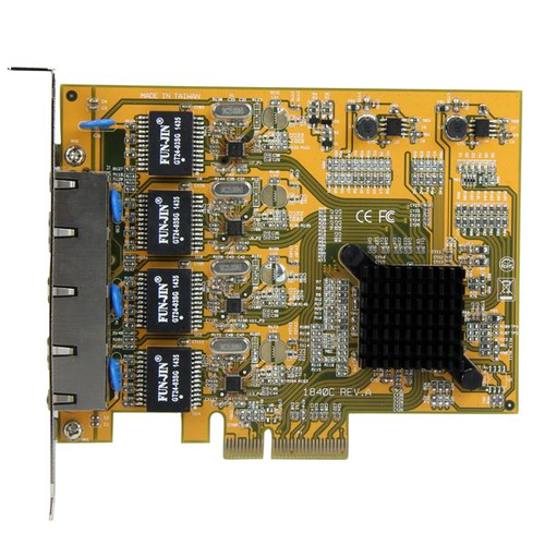 StarTech.com 4-Port PCI Express Gigabit Network Adapter Card - Quad-Port PCIe Gigabit NIC - PCI Express x4 - 1.95 Gbit/s D