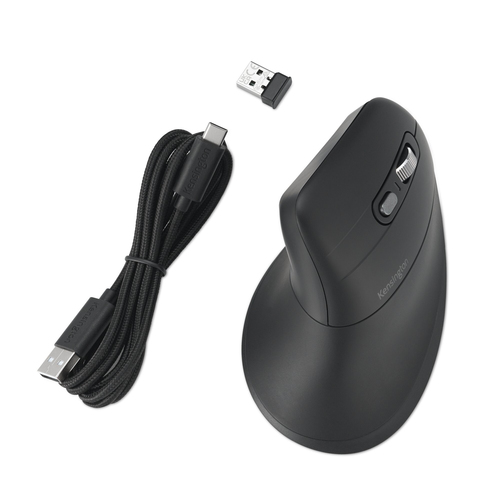 Kensington Pro Fit Ergo MY630 EQ Full-size Maus - Bluetooth/Radio-Frequenz - 5 Taste(n) - Kabellos - 2,40 GHz - wiederaufl