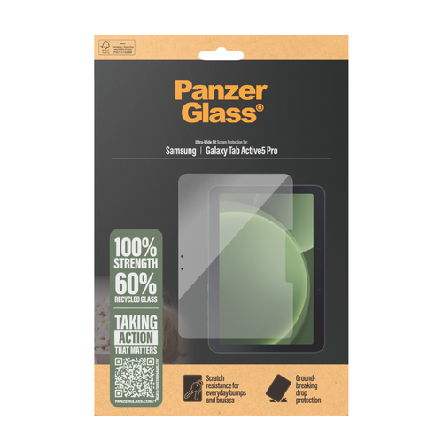 PanzerGlass ® Displayschutz Samsung Galaxy Tab Active5 Pro | Ultra-Wide Fit. Markenkompatibilität: Samsung, Kompatibilität