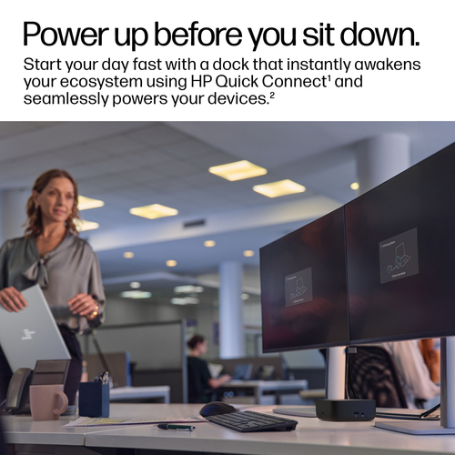 HP G6 USB Type C Docking Station - Charging Capability - 120 W - Desktop - 5 x USB Ports - 3 x USB Type-A Ports - USB Type