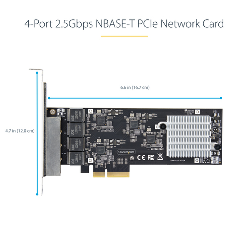 StarTech.com 2.5Gigabit Ethernet Adapter for Server - 2.5GBase-T - Plug-in Card - PCI Express 2.0 x4 - Low Profile Bracket