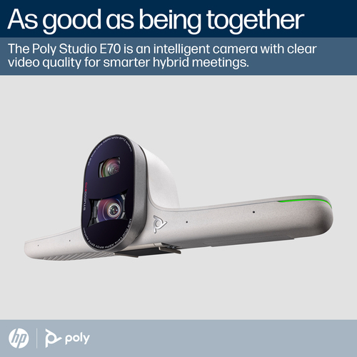 Poly Studio e70 - Webcam - 20 Megapixel - Weiß - USB-Typ C - 3840 x 2160 Pixel Videoauflösung - 4K - 120° Angle - 7,3x Dig
