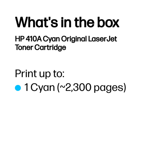HP 410A Laserdruck Tonerkartusche - Cyan - Original - Einzelpackung - 1 Each - Laserdruck - 1er Each