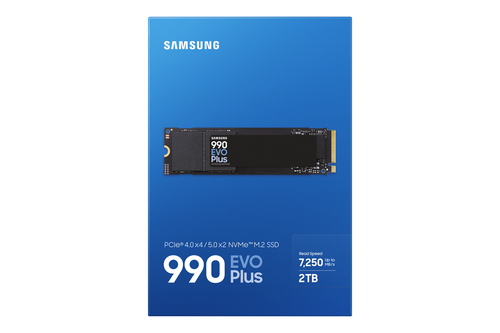 Samsung MZ-V9S2T0. SSD capacity: 2 TB, SSD form factor: M.2, Read speed: 7250 MB/s, Write speed: 6300 MB/s, Component for: PC