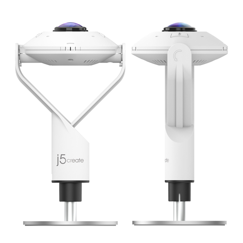 j5create JVCU360 360° All Around Webcam, 1080p Video Capture Resolution, White and Black. Megapixel (approx.): 2.07 MP, Ma