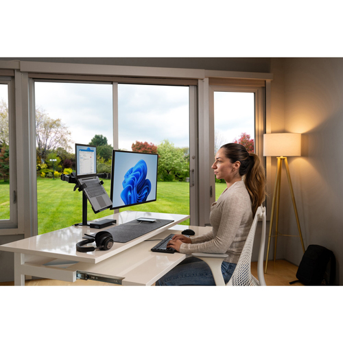 Kensington SmartFit Mounting Arm for Monitor - Black - Landscape/Portrait - Height Adjustable - 2 Display(s) Supported - 3