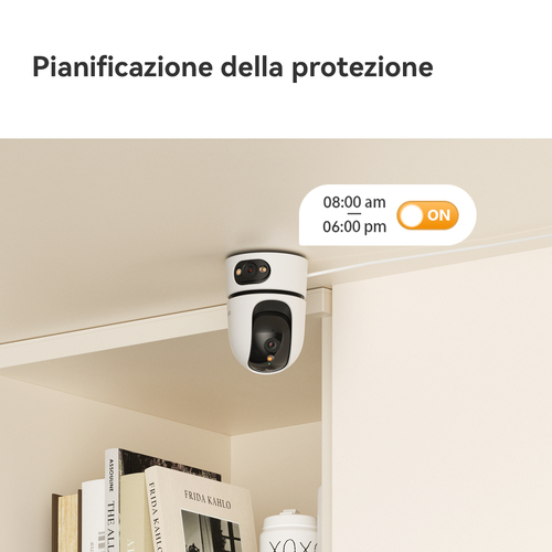 Imou Ranger Dual Pro 10MP Telecamera da interno, motorizzata, con doppia ottica 5MP+5MP, sirena integrata e faretto, tasto