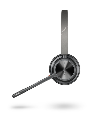 Poly Voyager 4300 UC 4320 Wired/Wireless On-ear, Over-the-head Stereo Headset - Black - Microsoft Teams Certification - Si
