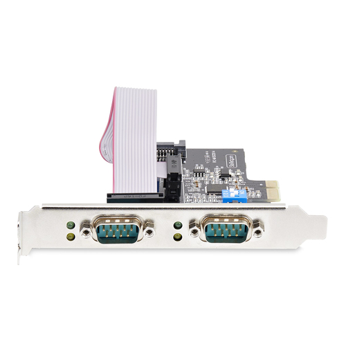 StarTech.com 2-Port Serielle PCIe Karte, PCI Express zu RS232/RS422/RS485 DB9 Serielle Karte, 16C1050 UART, ESD Schutz, Wi
