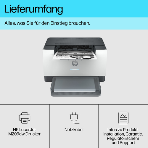 HP LaserJet M209dw - Desktop Kabellos Laserdrucker - Monochrom - 30 ppm Monodruck - 600 x 600 dpi Druckauflösung - Duplexd