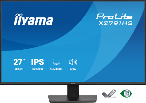 iiyama ProLite X2791HS-B1. Bildschirmdiagonale: 68,6 cm (27"), Display-Auflösung: 1920 x 1080 Pixel, HD-Typ: Full HD, Bild