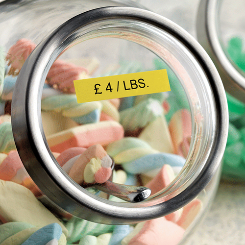 Mehrzwecketikett Dymo S0720790 - 6 mm Breite x 7 m Länge - Schwarz, Gelb