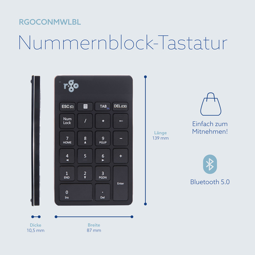 R-GO NUMPAD BREAK ERGONOMIC