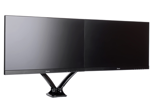 iiyama DS3002C-B1 Desk Mount for Monitor - Black - 2 Display(s) Supported - 68.6 cm (27"") Screen Support - 5 kg Load Capa