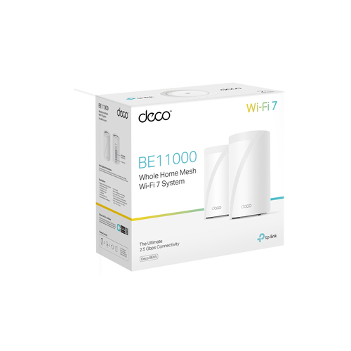 Routeur sans fil TP-Link Deco BE65 - Wi-Fi 7 - IEEE 802.11 a/b/g/n/ac/ax/be - Ethernet - Triples Bandes - 2,40 GHz Bande I