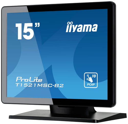 iiyama ProLite T1521MSC-B2 15 Zoll Klasse LCD-Touchscreen-Monitor - 4:3 Format - 8 ms Reaktionszeit - 38,1 cm (15 Zoll) Vi