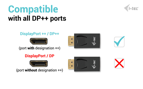 i-tec A/V Adapter - 1 x DisplayPort Digital Audio/Video - Male - 1 x HDMI Digital Audio/Video - Female - 3840 x 2160 Suppo