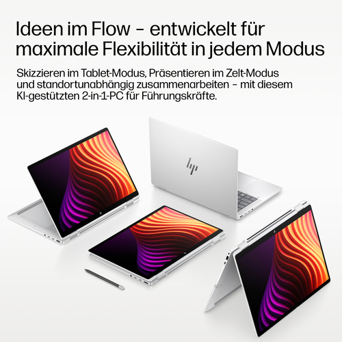 HP EliteBook X Flip G2i 14 inch Notebook Next Gen AI PC. Produkttyp: Hybrid (2-in-1). Prozessorfamilie: Intel Core Ultra 5