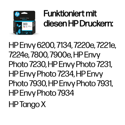 HP 303 Standard Kapazität Tintenstrahl Tintenpatrone - Dreifarbig - Originaler Pack