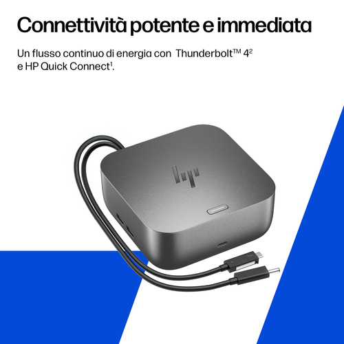 HP Dock Thunderbolt 4 Ultra 280 W G6. Tecnologia di connessione: Cablato, Interfaccia host: Thunderbolt 4, Fornitura di al