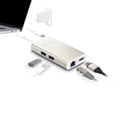 j5create JCA374-N USB Type-C Multi-Adapter. Connectivity technology: Wired, Host interface: USB Type-C, USB Power Delivery